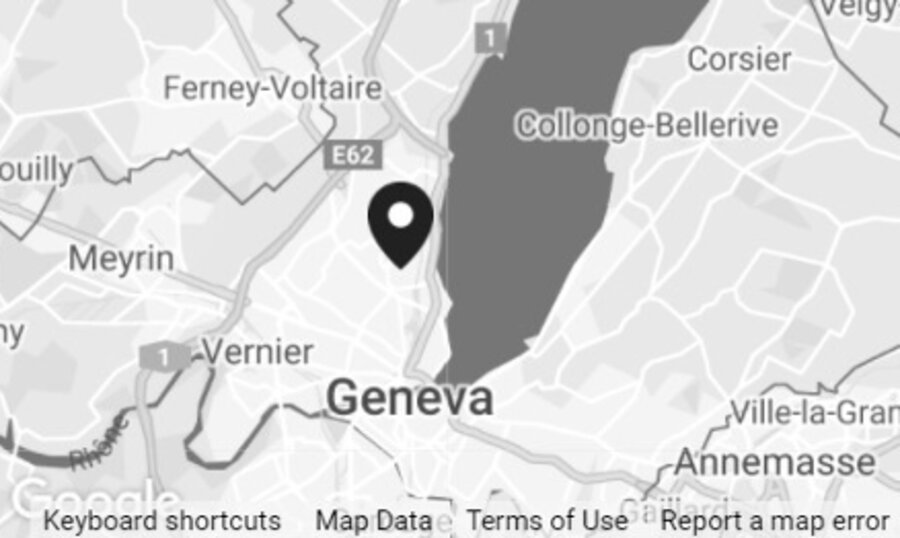 Map showing the Geneva Bible School location in Ch&acirc;telaine, Geneva
