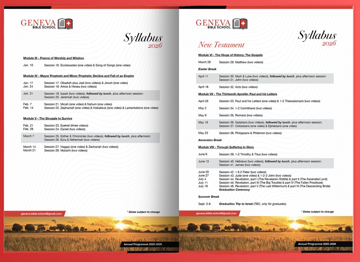 Syllabus 2026 &mdash; sample spread